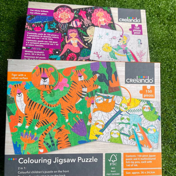 Coloring jigsaw puzzle