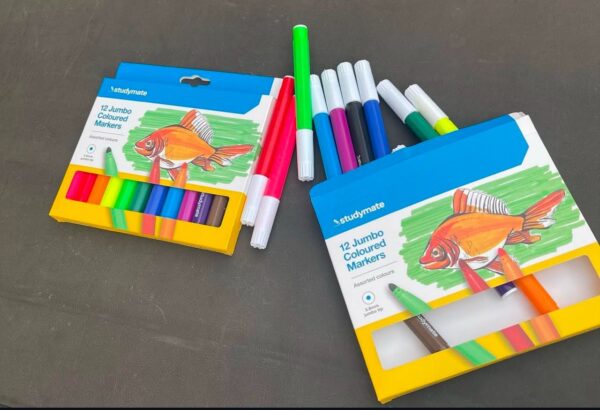 12 Piece jumbo colored markers