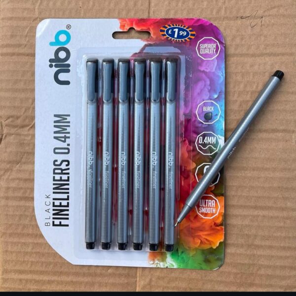 6 Pcs Black Pen