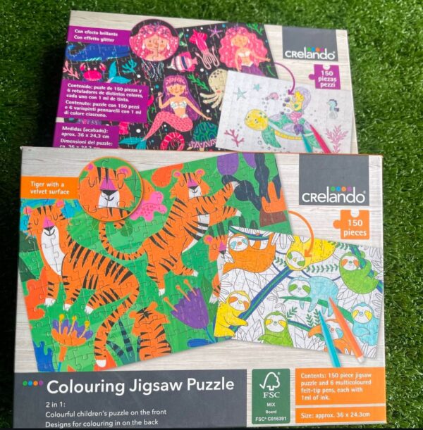 Coloring jigsaw puzzle